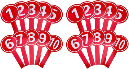 Amosfun 20 a Dry Erase Board Voting Paddles 1-10 Score Number Boards Yes or No Paddles Games Paddle Whiteboard Multi-Function Score Boards Wipe The Board Foam Mini
