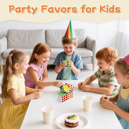 24 Pack Mini Puzzle Cubes Party Favors for Kids, 3x3 Mini Magic Cube Puzzle Prize Set for Kids School Rewards, 1.18inch Bulk Small Toys for Party, Birthday, Christmas Stocking