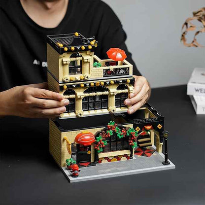 ENJBRICK Flowers City Restaurant Assembly Square Building kit for Adutls,Creator Building Sets for Girls 8-12 Years 1489 pcs