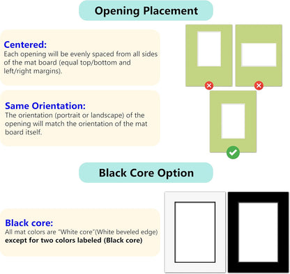 Poster Master Teal Matboard – 4-Ply Acid-Free Picture Mat Board with 45° Beveled Cut, Made in USA, Custom Cut to Any Size, 1/16" Thickness for Framing & Displays