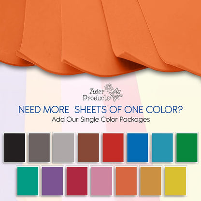 Orange EVA Foam Sheets for Crafts, 9 x 12 Inch, 2mm Thickness – Ideal for DIY Arts and Crafts, Foam Paper for Kids, Cosplay and Costumes - 15 Pack - Crafty Corner