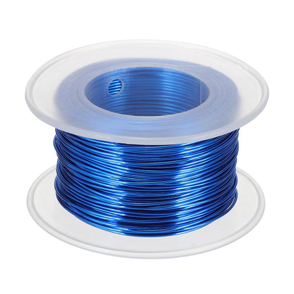 uxcell 20 Gauge / 0.8mm Anodized Aluminum Wire for Jewelry Craft Making, 102 Feet Bendable Flexible Wire for DIY Home Decor Gardening Sculpture, Dark Blue