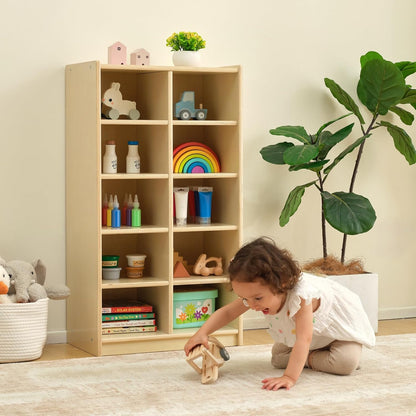 OOOK 10-Compartment Montessori Shelf Cubby Shelves, Cubby Storage Organizer for Classroom, Playroom, Living Room, Office, etc