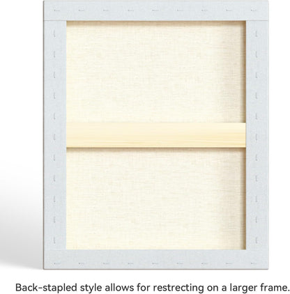 PHOENIX 20x24 Inch 2 Pack Artist Canvas - Large Stretched Canvases for Painting - 3/4 Inch Profile, 100% Cotton 11 Oz. Gesso Primed White Blank Professional Canvas Oil & Acrylic Paints