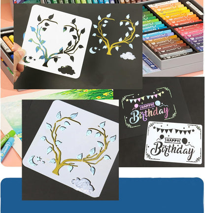 BANLTRE Mylar Craft Stencil Sheet, 12×24" Blank Template Acetate for Cutting Designs,Paper Tube Packaging (7.5 mil,8 Sheets)