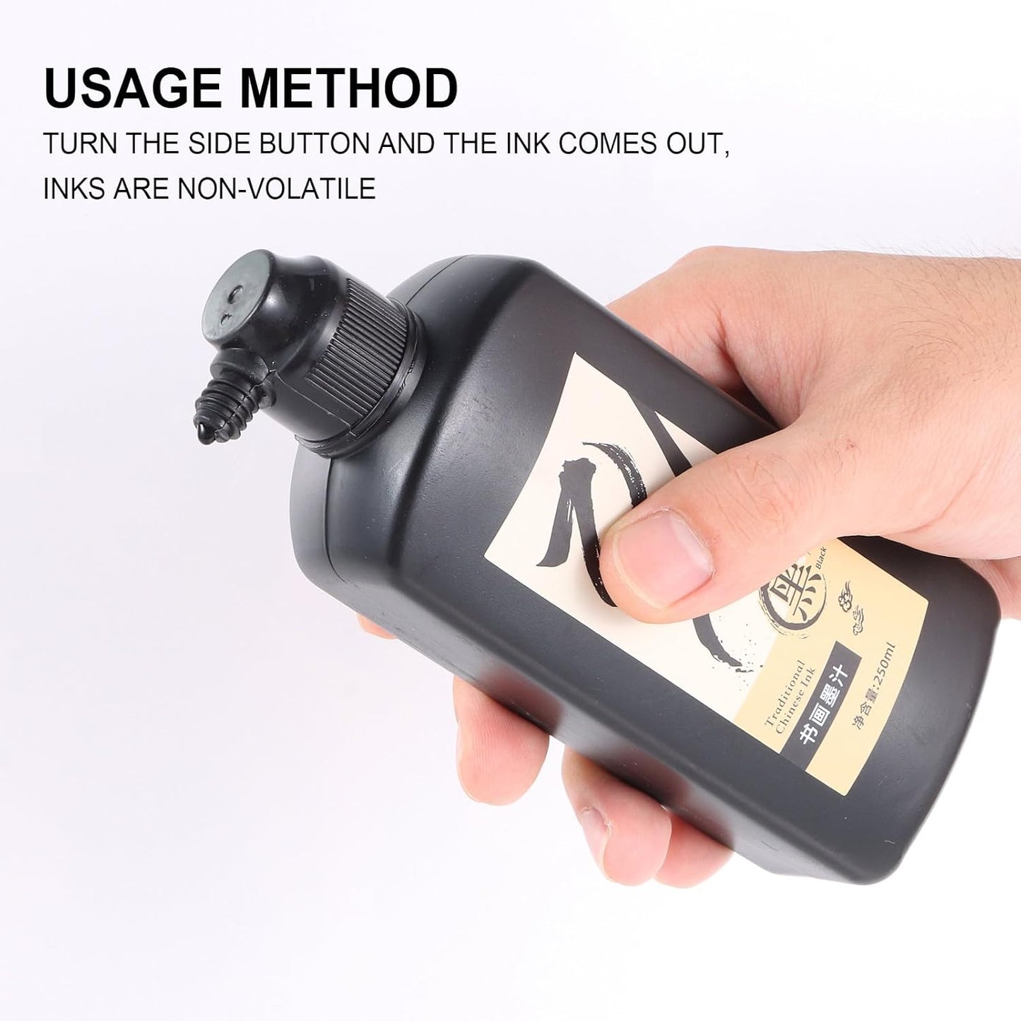 120 ML/4 OZ Calligraphy Ink - Versatile Elegance Chinese Brush Ink for Beginner Practice Traditional Art Works and Japanese Brush Black Ink - Crafty Corner