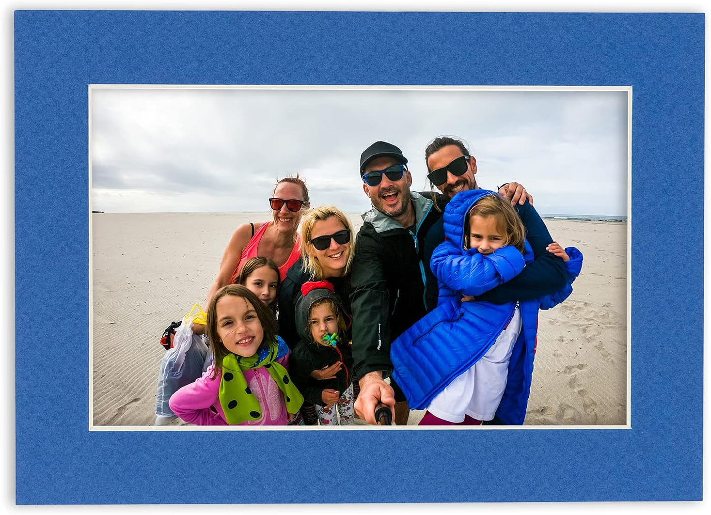 11x14 Mat for 8.5x11 Photo - Precut Royal Blue Picture Matboard for Frames 11 x 14 Inches - Bevel Cut to Display Art 8.5 x 11 Inches - Acid Free Pack of 100 MATS with Backing Boards & Clear Bags