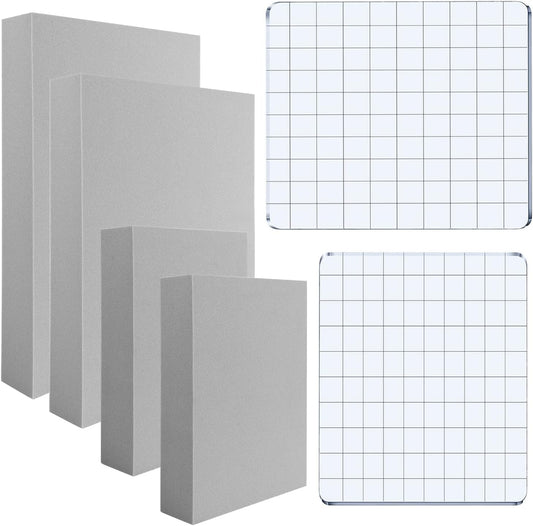 BAOFALI 8 Pcs Stamping Foam Grey Moldable Foam with Acrylic Stamp Block Stamps Plastic Pad Cut and Dry Foam Stamping Foam Block for Sculpture, Modeling, DIY Arts and Handicrafts Projects - Crafty Corner