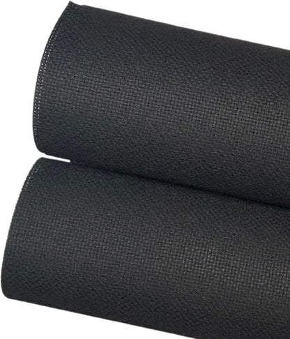 2 Sheets of Black 14 Count Aida Cloth – 18 x 18 Inch Pre-Cut Fabric Squares – Cross Stitch Fabric – 100% Cotton – Ideal for Needlework & Embroidery – The Knotty Unicorn