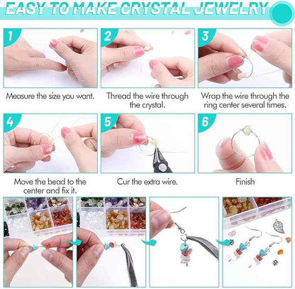 selizo Jewelry Making Kits for Adults Women with 28 Colors Crystal Beads, 1660Pcs Crystal Bead Ring Maker Kit with Jewelry Making Supplies