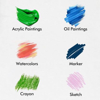 ESRICH Canvas for Painting, 32 Pack Multi-Size Canvas Boards for Painting 8pcs of Each 4x4, 5x5, 5x7, 8x10 Blank Canvases-Cotton Primed Painting Canvas Panels for Adult & Kids for Acrylic Oil Paint