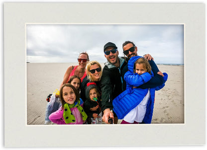 11x14 Mat for 8.5x11 Photo - Precut Grey Picture Matboard for Frames Measuring 11 x 14 Inches - Bevel Cut to Display Art 8.5 x 11 Inches - Acid Free ONE MAT with Backing Board & Clear Bag