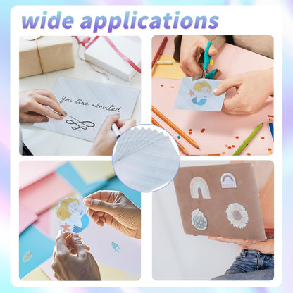 20 Sheets Printable Holographic Sticker Paper,11 x 8.5 Inches Printable Waterproof Paper Rainbow Vinyl Sticker Paper for Inkjet or Laser Printer（Laser oblique light column）