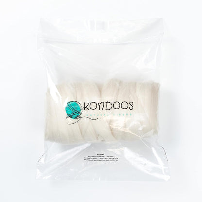 Corriedale 1lb Wool Bulk roving, Best Wool for Spinning, arm Knitting, Felting, Chunky Yarn Blankets and Tapestry. Core Soft un-Dyed. (Ecru, 1 lb)