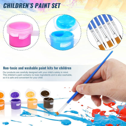 XINDUHUI 30 Pack Mini Acrylic Paint Set, 12 Colors Acrylic Paints Strips for Kids & Adults Craft Paint,420 PCS Kids Painting Kit Container Strips Storage for Home Birthday Classroom Party (420) - Crafty Corner