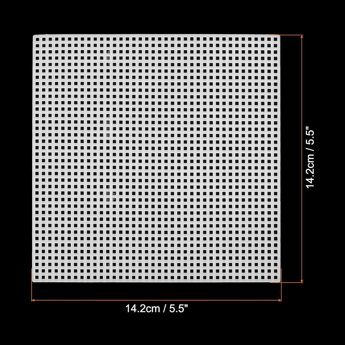 PATIKIL Plastic Mesh Canvas Sheets,10Pcs 5.5 x 5.5inch Cross Needlework Blank Yarn Crafting for Embroidery DIY Bookmarks Cup Mats, White, Square