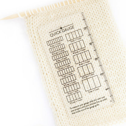 Quick Gauge Ruler, Gauge Ruler for Knitting and Crochet, Scarf Keychain Knitting No Counting Needed, Slide Sewing Rulers and Guides for Fabric Stitch Measuring Crochet Tool(4pcs)