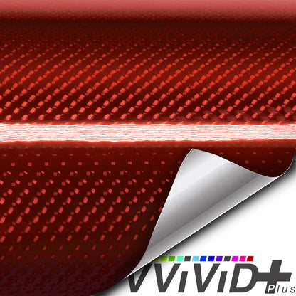 VViViD Mosaic+ Crafting Vinyl (Red Carbon Holographic, 1ft x 5ft)