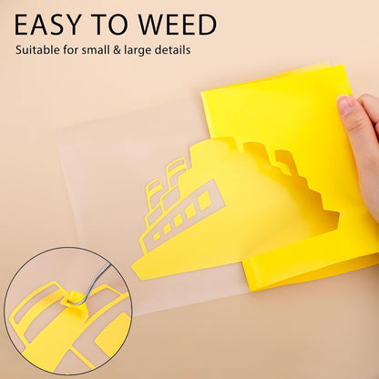 RENLITONG Yellow Iron on Vinyl 12Inch by 50ft Roll HTV Heat Transfer Vinyl for T-Shirt HTV Rolls for All Cutter Machine - Easy to Cut & Weed for Heat Transfer Design