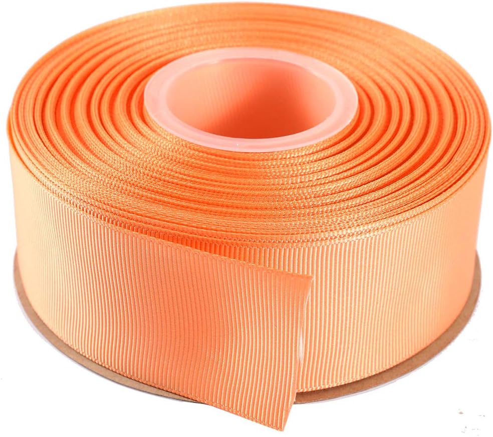 ITIsparkle 11/2" Inch Grosgrain Ribbon 25 Yards-Roll Set for Gift Wrapping Cake Decoration Party Favor Hair Braids Hair Bow Baby Shower Decoration Floral Arrangement Craft Supplies, Peach Ribbon - Crafty Corner