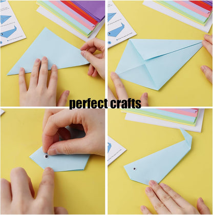Koogel 250Sheets Origami Paper Craft Kits, Color Paper 6"x 6" with Origami Book, DIY Art Projects Set for Beginners - Crafty Corner