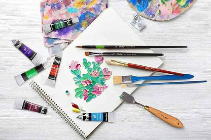 Ohuhu Oil Paint Set, 24 Oil-Based Colors, 12ml/0.42oz x 24 Tubes Non-Toxic Oil Painting Set Supplies for Canvas Painting Artist Kids Beginners Adults Classroom DIY Art Supplies Gift