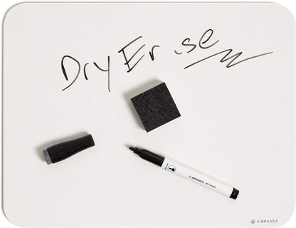 U Brands Dry Erase Lap Board Set, 12” x 9”, Small Whiteboard, Includes 6 Markers and 6 Erasers, 6 Count