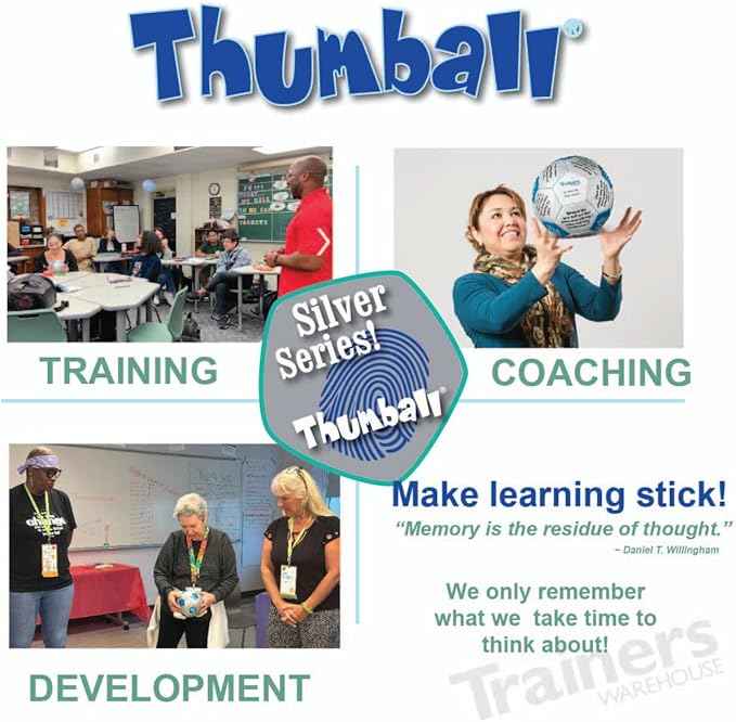 Trainers Warehouse 6" Thumball Collection, 32 Prompts for Conversation, Team Building, Relationship and Training
