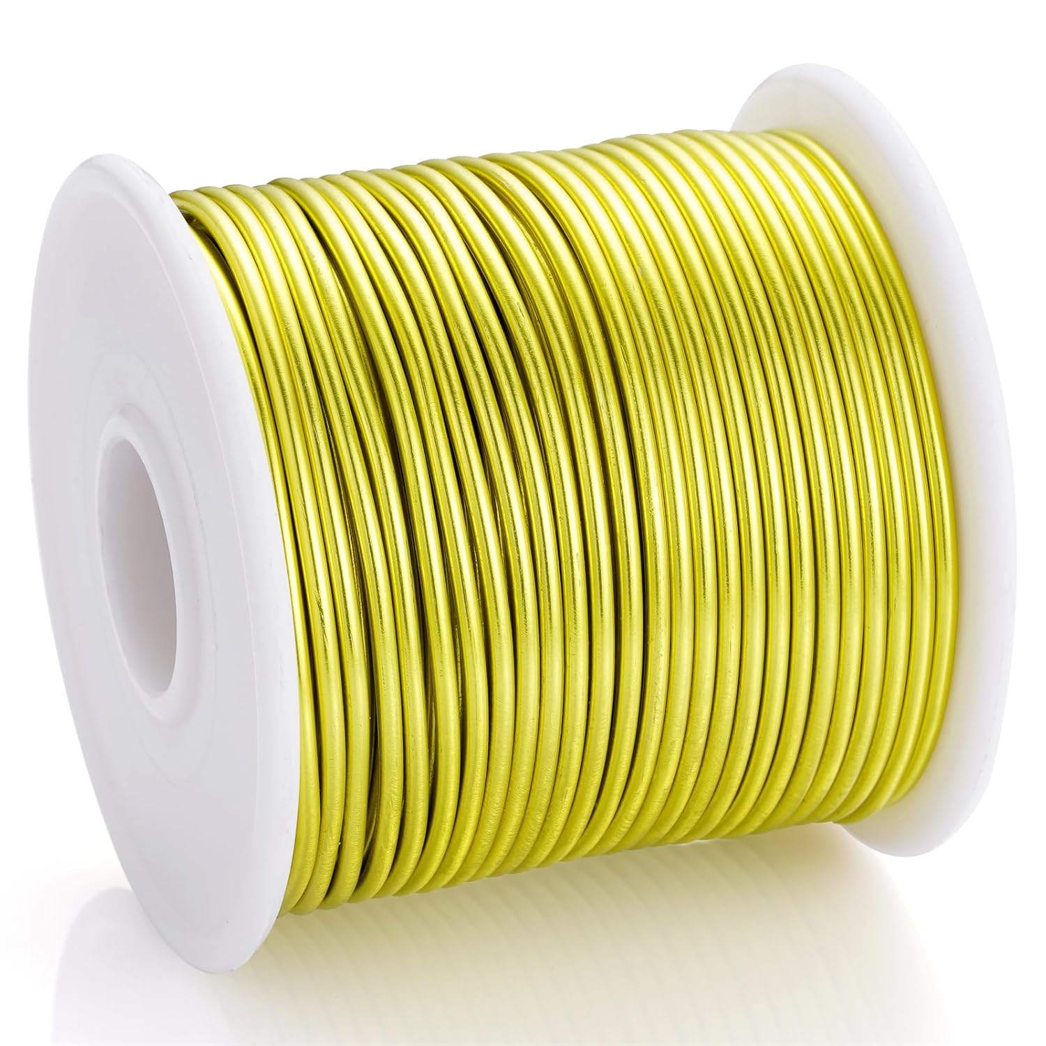 12 Gauge Yellow Green Aluminum Craft Wire (105FT) - Anodized for Jewelry Making, Beading Floral, Plant Gardening, Sculpting & Modeling Craft Wire (Yellow Green #7, 2mm) - Crafty Corner