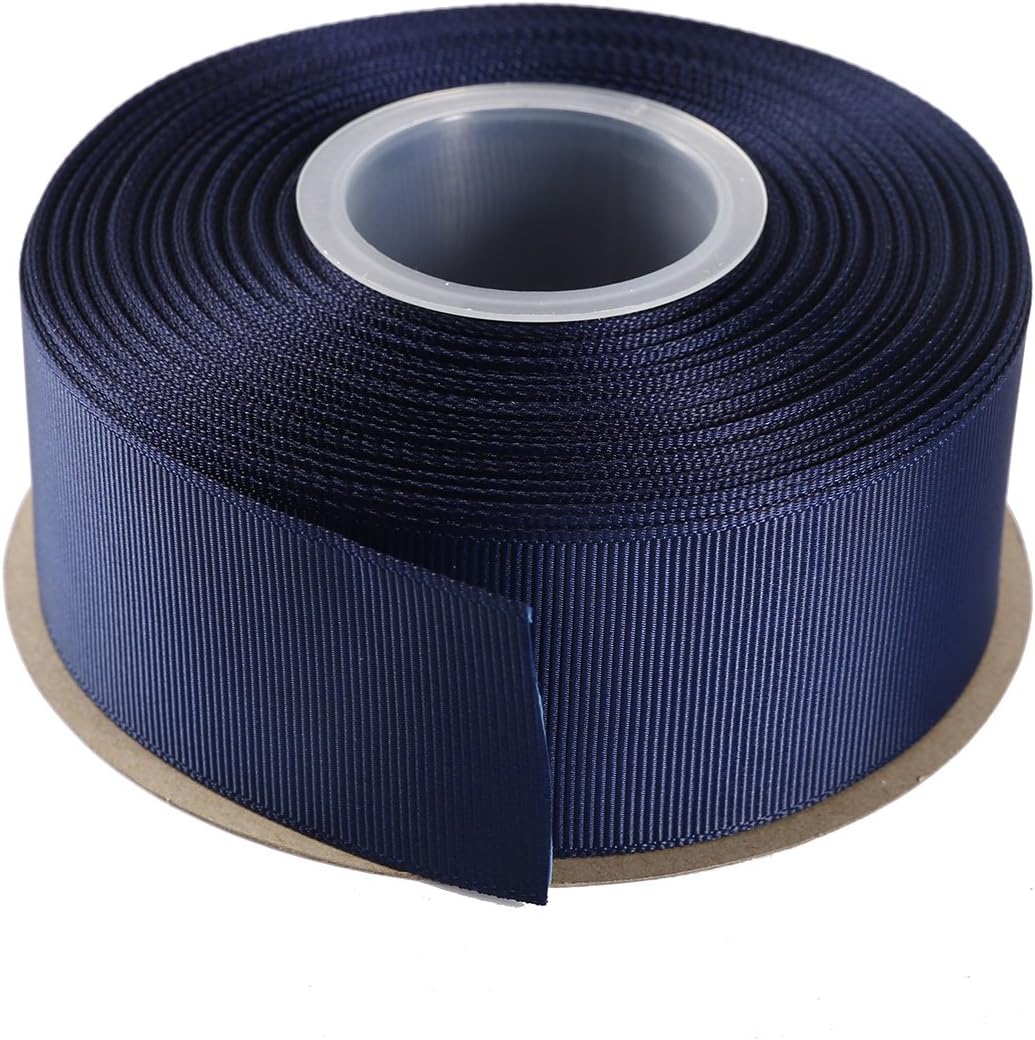 ITIsparkle 11/2" Inch Grosgrain Ribbon 25 Yards-Roll Set for Gift Wrapping Cake Decoration Party Favor Hair Braids Hair Bow Baby Shower Decoration Floral Arrangement Craft Supplies, Navy Ribbon - Crafty Corner