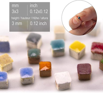 ALEA Mosaic Mosaic-Minis, 1000 Pieces, Nano 3x3x3mm, 20 Colors, MXAL
