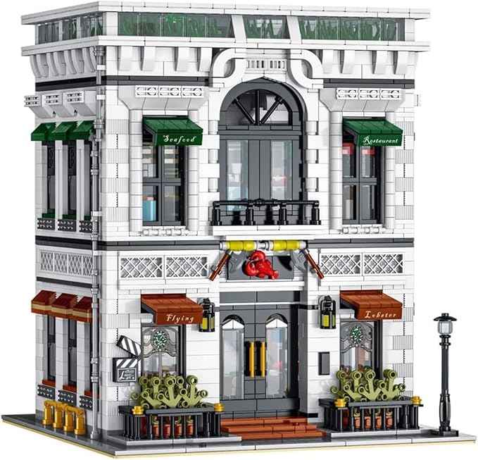 General Jim's Modular City Building Set – Lobster Seafood Restaurant Edition - MOC City Alternative Brick Set