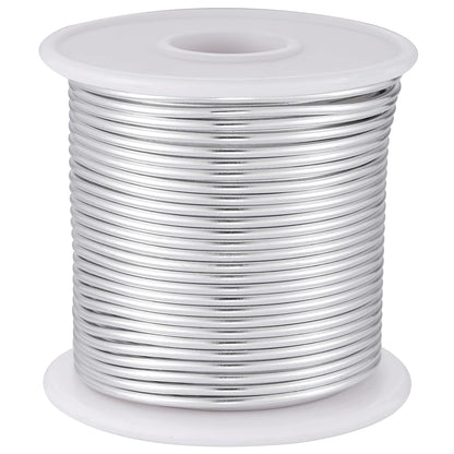 12 Gauge Sliver Aluminum Craft Wire (105FT) - Anodized for Jewelry Making, Beading Floral, Plant Gardening, Sculpting & Modeling Craft Wire (Sliver #1, 2mm) - Crafty Corner