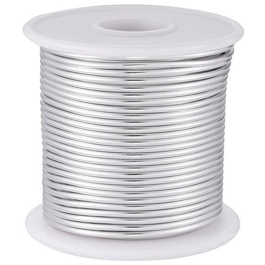 12 Gauge Sliver Aluminum Craft Wire (105FT) - Anodized for Jewelry Making, Beading Floral, Plant Gardening, Sculpting & Modeling Craft Wire (Sliver #1, 2mm) - Crafty Corner
