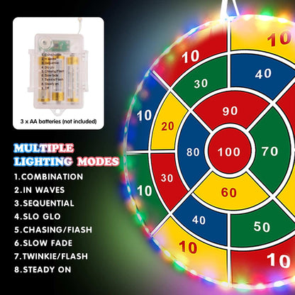 Kids Dart Board Game Set-29 inchs, Board Games with 16 Stick Balls, Summer Indoor Outdoor Toys Games for Kids Ages 4-8, Birthday Party Games Yard Toys for Kids Ages 3 4 5 6 7 8 9 10 11