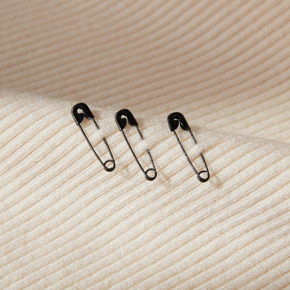1000PCS Safety Pins, 0.75In/19mm Small Fastening Pins, Rust Resistant Nickel Plated Steel Set for Crafting, Sewing, Jewelry Making Fabric, Rimming Fastening Clip Button for Garment Hang Tag (Black)