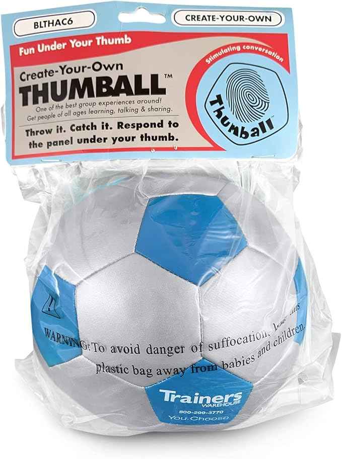 Trainers Warehouse 6" Thumball Collection, 32 Prompts for Conversation, Team Building, Relationship and Training