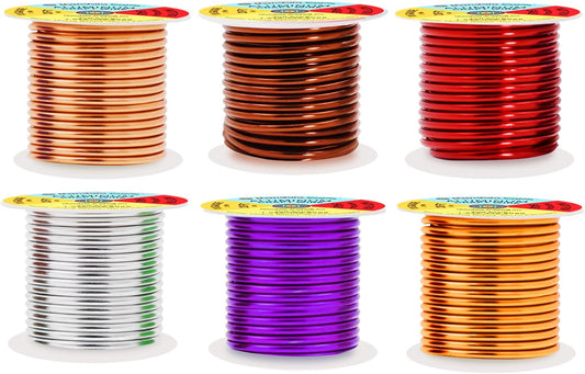 Mandala Crafts 10 Gauge Anodized Aluminum Craft Wire for Jewelry Making - 120 FT Colored Flexible Silver Copper Purple Gold Brown Red Wire - Bendable for Bonsai Armature Crafting Sculpting - Crafty Corner