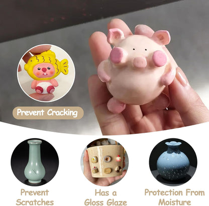 Air Dry Clay Glaze 100ml, Matte Varnish for Air Drying Clay - Clear Matte Finish for Pottery/Sculptures/DIY Craft - Waterproof Acrylic Coating