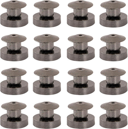 16 Pcs Magnetic Pin Backs - 10mm Locking Converters for Enamel Pins, Secure Lapel Pin Backing Replacement with Metal Clasps