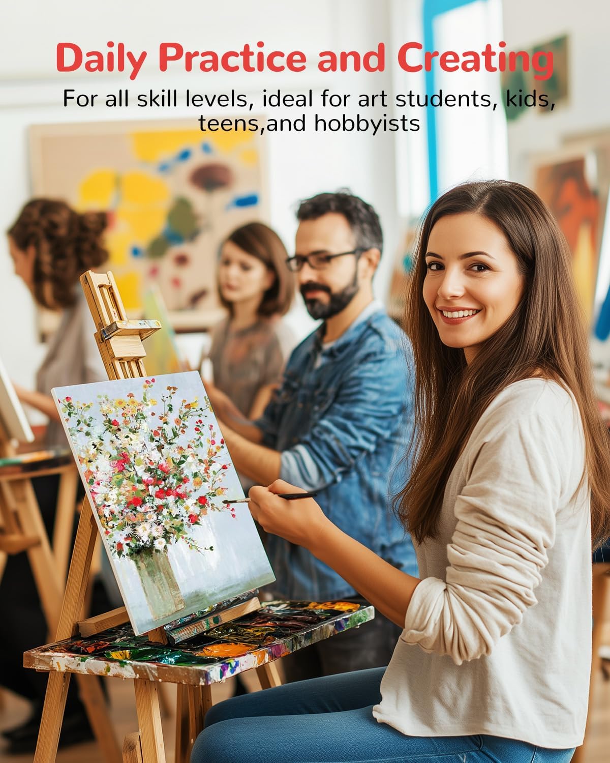 Canvas Boards 60 Pack, 9x12 Inch Painting Canvas Panels White Blank 100% Cotton Art Supplies for Acrylics Oil Watercolor Tempera Paints