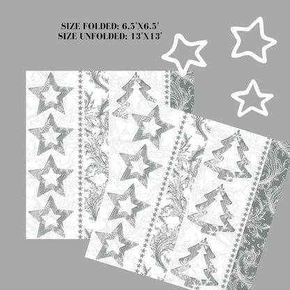 20-ct 13x13 Christmas Paper Decoupage Napkins, 3-Ply Servilletas Tissue Napkin for Dinner and Parties, Disposable Napkins (Trees Pattern)