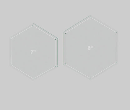 Hexagon Quilting Template Set - 5", 6", 7", 8" Sizes with 1/4" Seam Allowance - Durable Acrylic Templates for Quilting, Patchwork, Crafting, & Sewing Projects - Clear Templates for Accuracy
