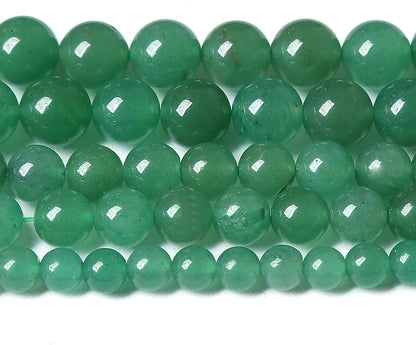 32PCS 12MM Natural Green Aventurine Beads Natural Gemstone Crystal Energy Stone Beads for Jewelry Making DIY Bracelet Necklace 1 Strand 15"