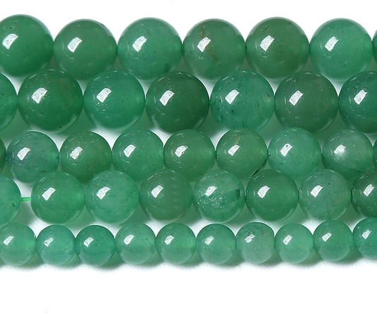 32PCS 12MM Natural Green Aventurine Beads Natural Gemstone Crystal Energy Stone Beads for Jewelry Making DIY Bracelet Necklace 1 Strand 15"