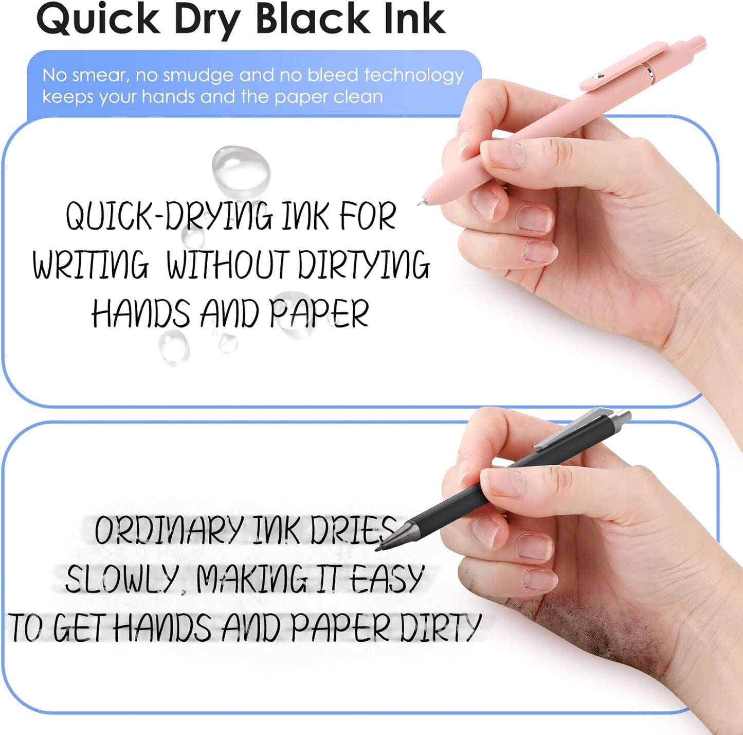 Donyang Gel Pens, 7pcs 0.5mm Cute Black Ink Fine Point Pens With Smooth Writing, Quick Dry Pen For Journaling, Teacher Work Desk Accessories Office School Supplies for Men Women Student (Morandi)