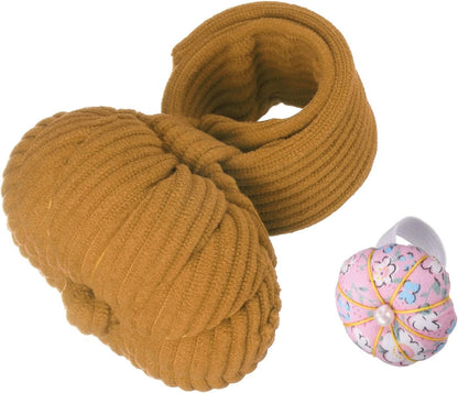 HARFINGTON Wrist Pin Cushions, Sewing Needle Pin Cushion Adjustable Strap with Elastic Strap Finger Ring Pincushions Fit All Wrist Sizes for Sewing Quilting Needlework DIY Crafts, Brown/Pink