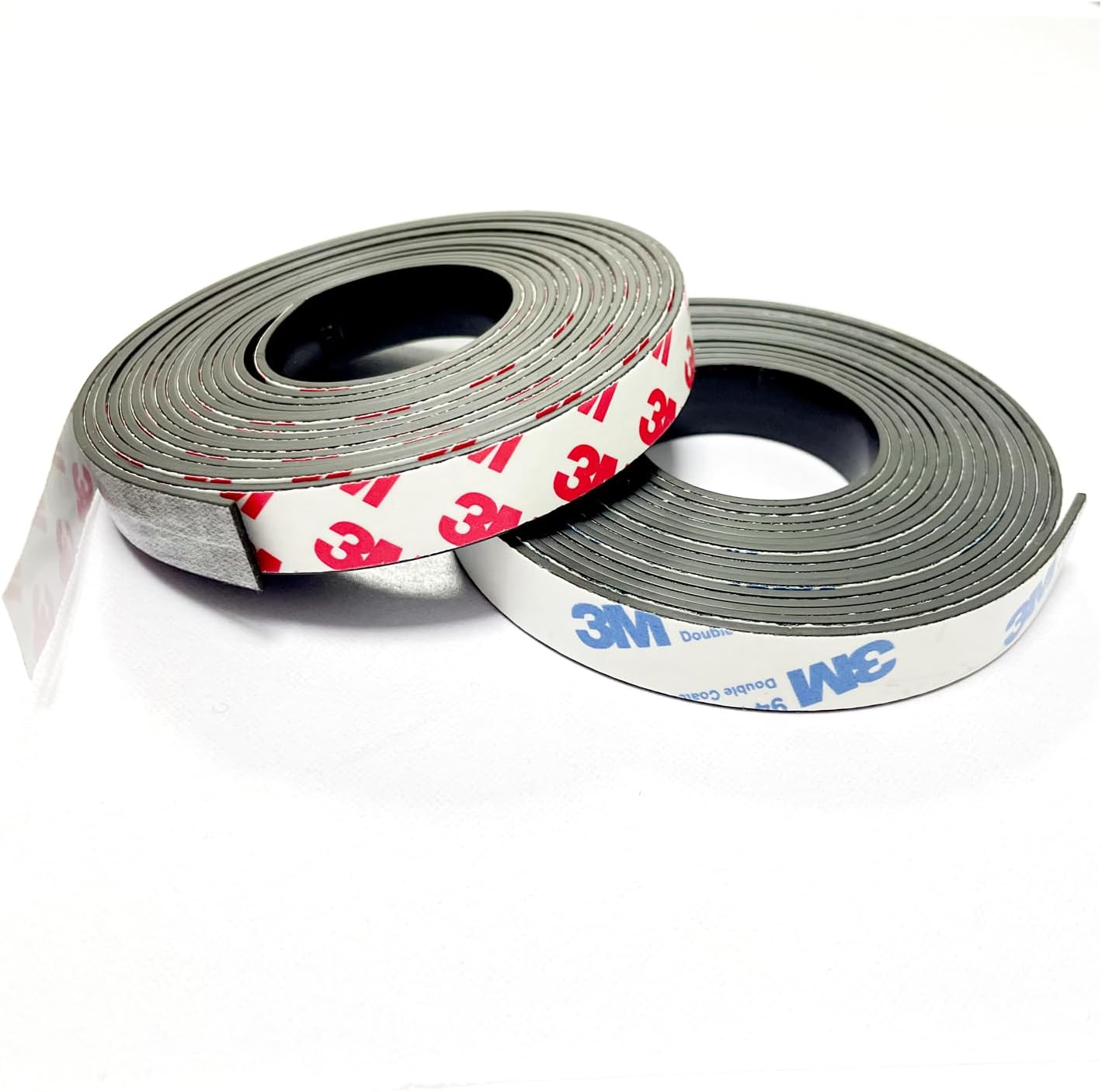 2 Rolls Magnetic Tapes with 3M Adhesive Backing, 6.5FT X 0.6" W x 2 Pack Flexible Magnet Strips for DIY Crafting