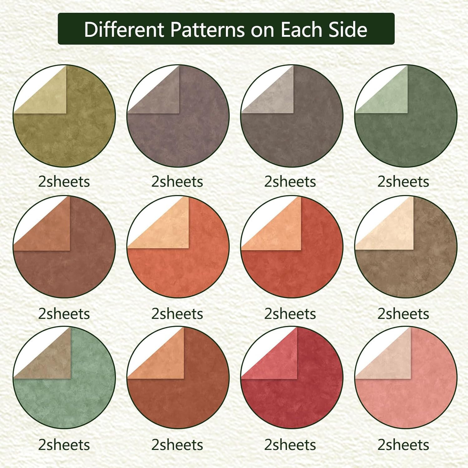 Scrapbook Paper 12x12, Double-Sided Suede Textured Craft Paper Set 24 Sheets/24 Designs, Warm Boho Tone for Decorative Paper, Greeting Cards, Photo Album Decoration - Crafty Corner