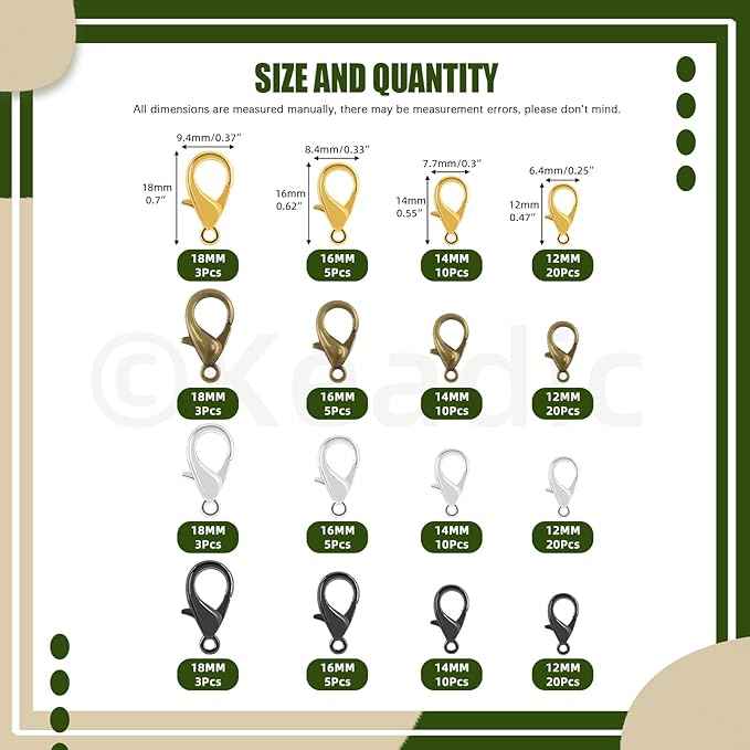 Keadic 1641Pcs Jewelry Making Tools with Findings Set Includes Jewelry Pliers, Cord End, Jump Rings, Lobster Clasps, Beading Wires, Earring Hooks, Screw Eye Pins for Earring Bracket Necklace Making